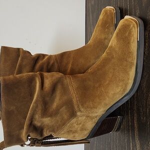 Vince Camuto Suede Slouch Boots Brown 9.5 Western
